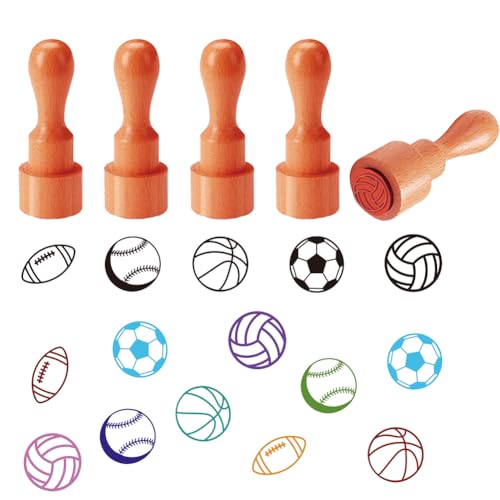 AHANDMAKER 5 Stil Ballspiele Dekorative Stempel Fußball Basketball Volleyball Baseball Muster Mini Holz Ei Stempel Für Scrapbooking Kartengestaltung Planer Aufkleber AHANDMAKER 5 Stil Ballspiele Dekorative Stempel Fußball Basketball Volleyball Baseball Muster Mini Holz Ei Stempel Für Scrapbooking Kartengestaltung Planer Aufkleber von AHANDMAKER
