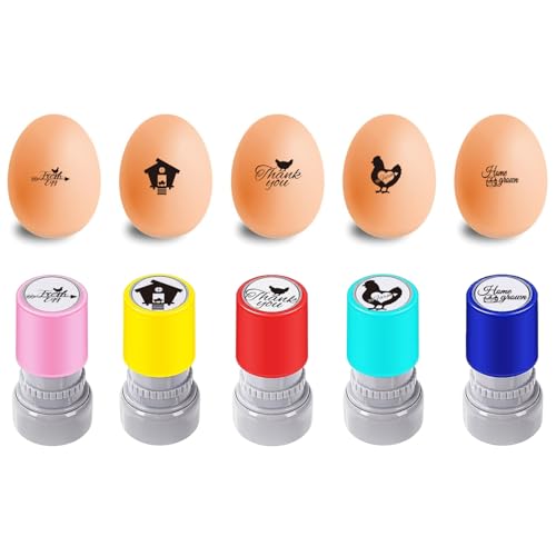AHANDMAKER 5 Stile Kunststoff Stempel Bauernhof Motive Und Text DIY Zeichnung Ideal Zum Eierbemalen Und Für Kunsthandwerk Bauernhof Dekoration Geschenk von AHANDMAKER