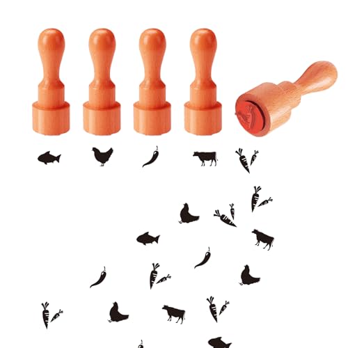 AHANDMAKER 5 Stile Tier Und Gemüsemuster Holzstempel 2/3 Zoll Kleiner Stempel Runder Stempel Für Scrapbooking Kartenherstellung Eierstempel Stempeln AHANDMAKER 5 Stile Tier Und Gemüsemuster Holzstempel 2/3 Zoll Kleiner Stempel Runder Stempel Für Scrapbooking Kartenherstellung Eierstempel Stempeln von AHANDMAKER