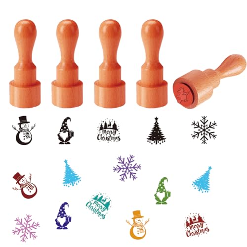 AHANDMAKER 5 Stile Weihnachtsdekostempel Schneemann Schneeflocken Weihnachtsbaum Muster Mini Holz Ei Stempel Für Scrapbooking Karte Machen Planer Aufkleber AHANDMAKER 5 Stile Weihnachtsdekostempel Schneemann Schneeflocken Weihnachtsbaum Muster Mini Holz Ei Stempel Für Scrapbooking Karte Machen Planer Aufkleber von AHANDMAKER