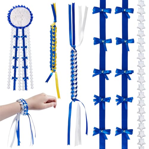 AHANDMAKER 5 Stück Homecoming Mum Supplies umfassen 9 Meter Sternband 76,2 cm Homecoming Mum Braid 55,9 cm geflochtenes Armband 40,6 cm Kordelarmband Homecoming Tanzen Gastgeschenke für Woche Party AHANDMAKER 5 Stück Homecoming Mum Supplies umfassen 9 Meter Sternband 76,2 cm Homecoming Mum Braid 55,9 cm geflochtenes Armband 40,6 cm Kordelarmband Homecoming Tanzen Gastgeschenke für Woche Party von AHANDMAKER