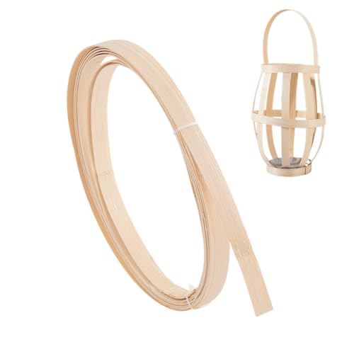 AHANDMAKER 5 m Lange Natürliche Rattan Gurtbandrolle 0.6 Zoll Breite Dünne Flache Rattanstreifen Zum Weben Schilfrohr Gurtband Zum Flechten von Weidenkörben DIY Bastelarbeiten von AHANDMAKER