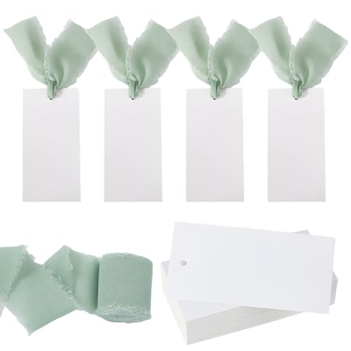 AHANDMAKER 50 Stück Kartonanhänger 3.9 x 1.9 Zoll Blanko Tischkarten Geschenkanhänger Mit Grünem Fransenband Tischnamenskarten Für Hochzeitsessen Party Jubiläumsveranstaltung AHANDMAKER 50 Stück Kartonanhänger 3.9 x 1.9 Zoll Blanko Tischkarten Geschenkanhänger Mit Grünem Fransenband Tischnamenskarten Für Hochzeitsessen Party Jubiläumsveranstaltung von AHANDMAKER