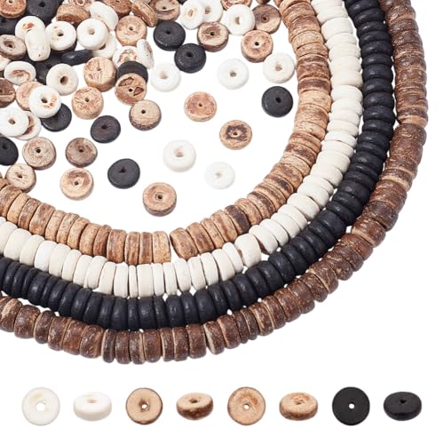 AHANDMAKER 500 Stück/4 Stränge Kokosnussschalen Perlen. 8.5mm Flache Runde Kokosnuss Abstandshalterperlen Münzscheibe Lose Charm Perlen Strand Motiv Perlenstränge, Bohrung: 0.8mm AHANDMAKER 500 Stück/4 Stränge Kokosnussschalen Perlen. 8.5mm Flache Runde Kokosnuss Abstandshalterperlen Münzscheibe Lose Charm Perlen Strand Motiv Perlenstränge, Bohrung: 0.8mm von AHANDMAKER