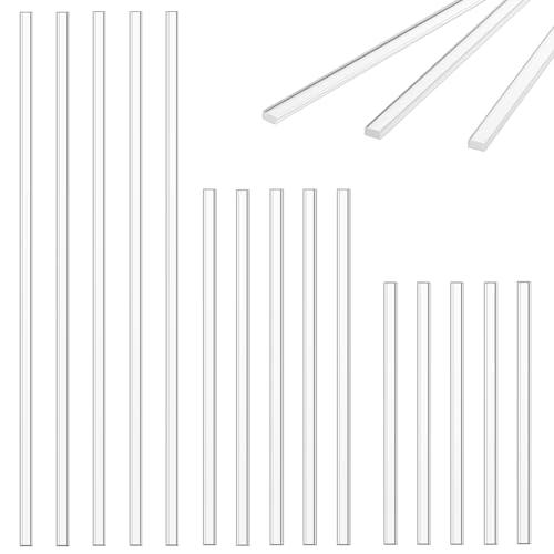 AHANDMAKER 55 Stück Acryl-Lutscherstiele, Flache, Transparente Stäbchen Für Kuchendekorationen, Wiederverwendbare Eisstiele Für DIY-Bastelarbeiten, Cake Pops Für Süßigkeiten, Schokolade, Desserts von AHANDMAKER
