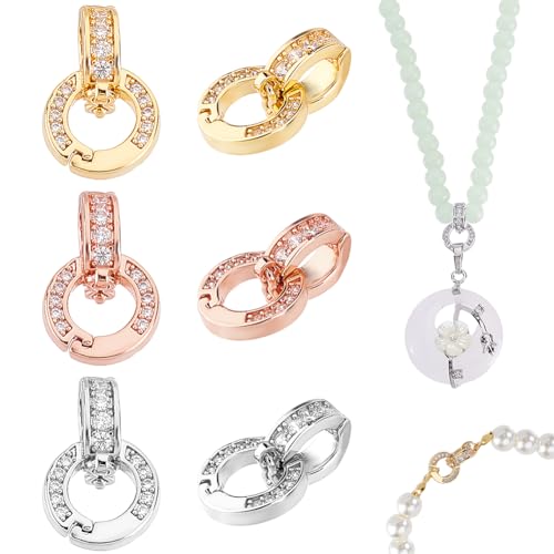 AHANDMAKER 6 Stück Faltverschlüsse 3 Farben Messing Mikropflaster Zirkonia Verkürzungsverschlüsse Halskettenanhänger Charms Mit Schlaufe Zur Schmuckherstellung 14.5x9.5x7.5mm AHANDMAKER 6 Stück Faltverschlüsse 3 Farben Messing Mikropflaster Zirkonia Verkürzungsverschlüsse Halskettenanhänger Charms Mit Schlaufe Zur Schmuckherstellung 14.5x9.5x7.5mm von AHANDMAKER