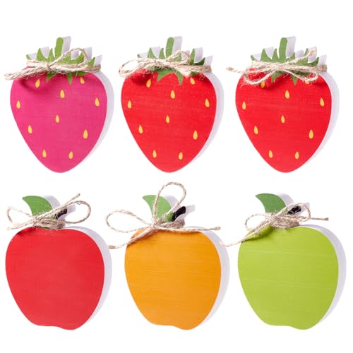 AHANDMAKER 6 Stück Holz Obst Dekor Apfel Und Erdbeer Tischschilder Bauernhaus Holz Etagentablett Dekor Obst Schild Block Dekor Für Heimtisch Mittelstück Küchendekoration Partyzubehör AHANDMAKER 6 Stück Holz Obst Dekor Apfel Und Erdbeer Tischschilder Bauernhaus Holz Etagentablett Dekor Obst Schild Block Dekor Für Heimtisch Mittelstück Küchendekoration Partyzubehör von AHANDMAKER