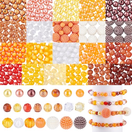 AHANDMAKER 620 Stück 24 Stile Thanksgiving Herbstperlen, Acrylwürfel, facettierte, runde Abstandshalter, ABS-Kunststoff, Herbstthema, lose Perlen für Schmuckherstellung, Armbänder, Halsketten AHANDMAKER 620 Stück 24 Stile Thanksgiving Herbstperlen, Acrylwürfel, facettierte, runde Abstandshalter, ABS-Kunststoff, Herbstthema, lose Perlen für Schmuckherstellung, Armbänder, Halsketten von AHANDMAKER