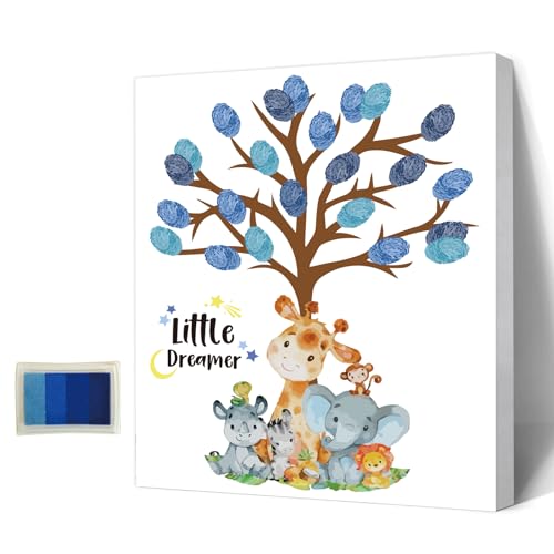 AHANDMAKER 7 Baum Mit Tierfingerabdrücken, Kreatives DIY Gäste-Signatur-Anmeldebuch, Fingerabdrücke, Gästebuch Mit Holzrahmen Für Hochzeit, Geburtstag, Party, Babyparty, Mit 4 Stempelkissen AHANDMAKER 7 Baum Mit Tierfingerabdrücken, Kreatives DIY Gäste-Signatur-Anmeldebuch, Fingerabdrücke, Gästebuch Mit Holzrahmen Für Hochzeit, Geburtstag, Party, Babyparty, Mit 4 Stempelkissen von AHANDMAKER