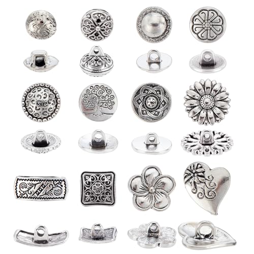 AHANDMAKER 72 Stück 12 Stile Antike Metallknöpfe Flacher Runder/Bogenförmiger/Blumenförmiger/Herzförmiger/Quadratischer Vintage Knopf Aus Legierung Dekorative Nähknöpfe Für Jacken Näharbeiten Basteln AHANDMAKER 72 Stück 12 Stile Antike Metallknöpfe Flacher Runder/Bogenförmiger/Blumenförmiger/Herzförmiger/Quadratischer Vintage Knopf Aus Legierung Dekorative Nähknöpfe Für Jacken Näharbeiten Basteln von AHANDMAKER