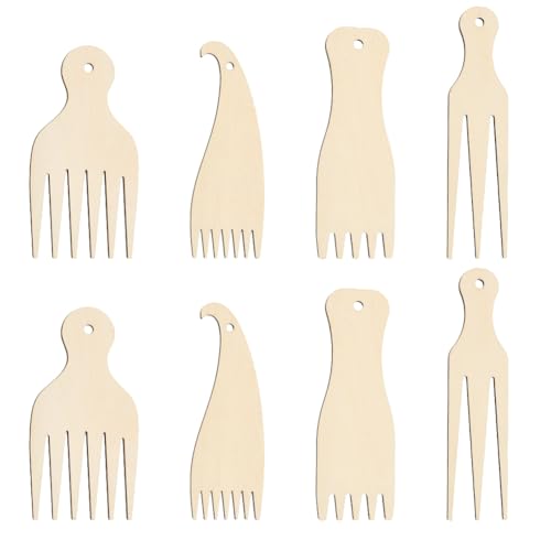AHANDMAKER 8 Stück Holz Webstuhlkamm 4 Stile Strick Webstuhl Fransenkamm Geflochtene Werkzeuge Zum Stricken Handarbeit Wandteppich Teppich Tischset Pullover Schal AHANDMAKER 8 Stück Holz Webstuhlkamm 4 Stile Strick Webstuhl Fransenkamm Geflochtene Werkzeuge Zum Stricken Handarbeit Wandteppich Teppich Tischset Pullover Schal von AHANDMAKER