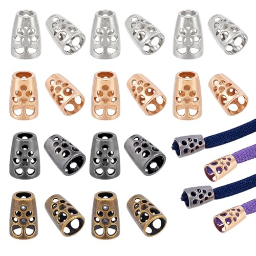 AHANDMAKER 80 Stück 4 Farben Konisches Kordelschloss Hohlmetall Glockenstopper Kordel Seilverschluss Enden Für Schlüsselband Schnürsenkel Kleidung Rucksack Tasche DIY AHANDMAKER 80 Stück 4 Farben Konisches Kordelschloss Hohlmetall Glockenstopper Kordel Seilverschluss Enden Für Schlüsselband Schnürsenkel Kleidung Rucksack Tasche DIY von AHANDMAKER
