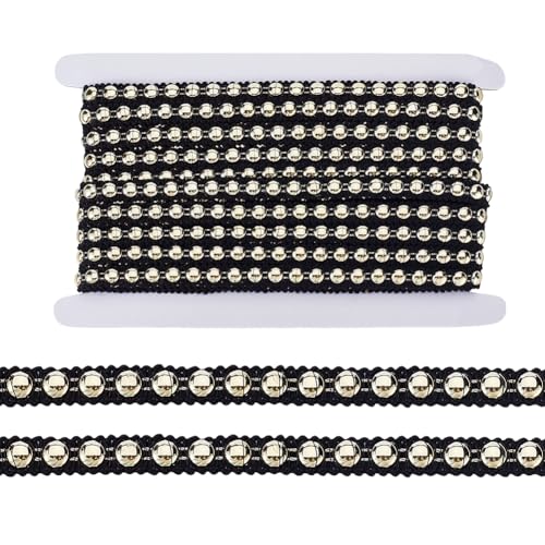 AHANDMAKER 9.1 m Perlenbesatz Schwarzes Spitzenband 1cm Brautbesatz Kantenbänder Vintage Kantenbesatz Stoff Bestickte Applikation Zum Basteln Nähen Hochzeit AHANDMAKER 9.1 m Perlenbesatz Schwarzes Spitzenband 1cm Brautbesatz Kantenbänder Vintage Kantenbesatz Stoff Bestickte Applikation Zum Basteln Nähen Hochzeit von AHANDMAKER