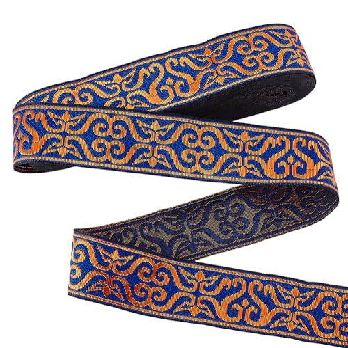 AHANDMAKER 9.9 Yards Jacquard Bandbesatz 1.3" bestickte Gewebte Bänder Blumenbesatz Fransenstoffbesatz Zum Nähen von Kleidung Ramadan Heimdekoration Taschengurte Blau AHANDMAKER 9.9 Yards Jacquard Bandbesatz 1.3" bestickte Gewebte Bänder Blumenbesatz Fransenstoffbesatz Zum Nähen von Kleidung Ramadan Heimdekoration Taschengurte Blau von AHANDMAKER