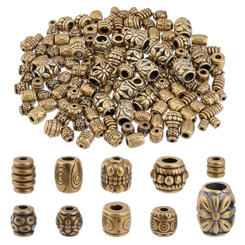 AHANDMAKER Abstandsperlen In Antik-Bronze, 150 Stück, 10 Stil Abstandsperlen Aus Legierung, Abstandsperlen Aus Metalllegierung Im Tibetischen Stil, Kleine Lose Perlen Für DIY-Schmuckhandwerk AHANDMAKER Abstandsperlen In Antik-Bronze, 150 Stück, 10 Stil Abstandsperlen Aus Legierung, Abstandsperlen Aus Metalllegierung Im Tibetischen Stil, Kleine Lose Perlen Für DIY-Schmuckhandwerk von AHANDMAKER