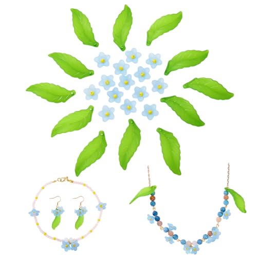 AHANDMAKER Acryl-Blumen-Anhänger für Schmuckherstellung, blaue Blütenblätter, Kappen, runde Glasperlen, sortiert, für Schmuckherstellung, Armbänder, Halsketten, Ohrringe, Bastelarbeiten, 300 Stück AHANDMAKER Acryl-Blumen-Anhänger für Schmuckherstellung, blaue Blütenblätter, Kappen, runde Glasperlen, sortiert, für Schmuckherstellung, Armbänder, Halsketten, Ohrringe, Bastelarbeiten, 300 Stück von AHANDMAKER