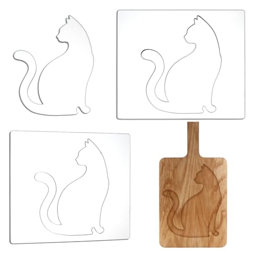 AHANDMAKER Acryl-Fräser-Schablonen, transparente Katzen-Fräser-Schablone, 5 mm dick, für Holzbearbeitung, Handwerksprojekte, Nachverfolgungswerkzeug, 15 x 17 cm, 2 Stück AHANDMAKER Acryl-Fräser-Schablonen, transparente Katzen-Fräser-Schablone, 5 mm dick, für Holzbearbeitung, Handwerksprojekte, Nachverfolgungswerkzeug, 15 x 17 cm, 2 Stück von AHANDMAKER