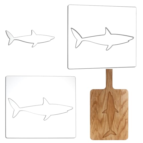 AHANDMAKER Acryl-Router-Vorlagen, transparente Hai-Fräs-Vorlage, 5 mm dick, Fräseinlage, Vorlage für Holzbearbeitung, Handwerksprojekte, Tracing Guide Tool, 15 x 17 cm, 2 Stück AHANDMAKER Acryl-Router-Vorlagen, transparente Hai-Fräs-Vorlage, 5 mm dick, Fräseinlage, Vorlage für Holzbearbeitung, Handwerksprojekte, Tracing Guide Tool, 15 x 17 cm, 2 Stück von AHANDMAKER