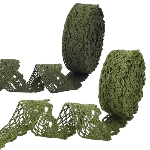 AHANDMAKER Baumwollspitzenbesatz 10 Yards 2 Stile Grünes Spitzenband Vintage Nähen Häkelband Besatz Für DIY Handwerk Geschenkverpackung Hochzeit Heimdekoration AHANDMAKER Baumwollspitzenbesatz 10 Yards 2 Stile Grünes Spitzenband Vintage Nähen Häkelband Besatz Für DIY Handwerk Geschenkverpackung Hochzeit Heimdekoration von AHANDMAKER