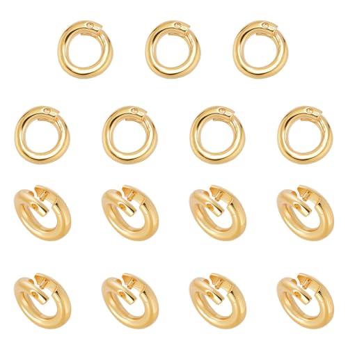 AHANDMAKER Biegeringe, 18 Karat vergoldet, 6 mm, 925er Sterlingsilber, runder Verschluss, Verbindungsstück für Halskette, Armband, Schlüsselanhänger, DIY, Handwerk, Schmuckherstellung, 15 Stück AHANDMAKER Biegeringe, 18 Karat vergoldet, 6 mm, 925er Sterlingsilber, runder Verschluss, Verbindungsstück für Halskette, Armband, Schlüsselanhänger, DIY, Handwerk, Schmuckherstellung, 15 Stück von AHANDMAKER