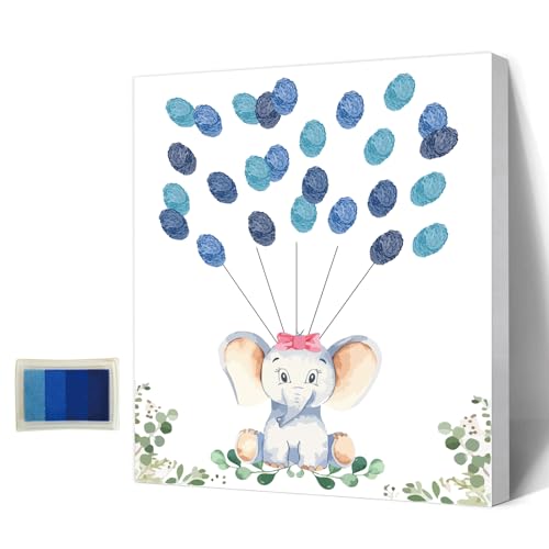 AHANDMAKER Elefanten-Fingerabdrücke-Baum, Kreatives DIY Gäste-Signatur-Anmeldebuch, Fingerabdrücke, Gästebuch Mit Holzrahmen Für Hochzeit, Geburtstag, Party, Babyparty, Mit 4 Stempelkissen AHANDMAKER Elefanten-Fingerabdrücke-Baum, Kreatives DIY Gäste-Signatur-Anmeldebuch, Fingerabdrücke, Gästebuch Mit Holzrahmen Für Hochzeit, Geburtstag, Party, Babyparty, Mit 4 Stempelkissen von AHANDMAKER