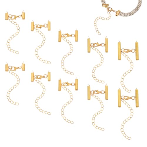 AHANDMAKER Endverschlüsse zum Aufschieben, 5 Stile, Endkappen, Schieberverschluss, Quetschschnurenden für Halsketten, Armbänder, Bastelarbeiten, Schmuckherstellung, goldfarben, 20 ~ 75 mm, 20 Stück AHANDMAKER Endverschlüsse zum Aufschieben, 5 Stile, Endkappen, Schieberverschluss, Quetschschnurenden für Halsketten, Armbänder, Bastelarbeiten, Schmuckherstellung, goldfarben, 20 ~ 75 mm, 20 Stück von AHANDMAKER