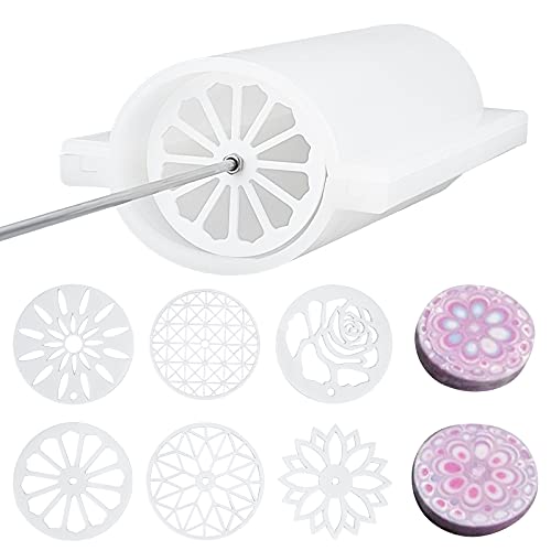 AHANDMAKER Großes zylindrisches Silikon Seifenform Set, eingebettete Seifenform mit 6 Wirbel-Trennwand Blumenschablonen und 1 Eisenstab für die DIY-Seifenherstellung, Kuchendekoration AHANDMAKER Großes zylindrisches Silikon Seifenform Set, eingebettete Seifenform mit 6 Wirbel-Trennwand Blumenschablonen und 1 Eisenstab für die DIY-Seifenherstellung, Kuchendekoration von AHANDMAKER