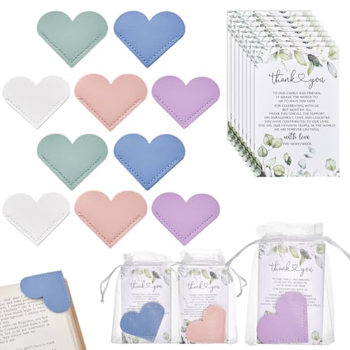 AHANDMAKER Hochzeitsgeschenke Für Gäste Inklusive Herz Lesezeichen Aus PU Leder Dankeskarten Organzabeutel Für Brautpartys Hochzeitsfeiergeschenke Souvenirs AHANDMAKER Hochzeitsgeschenke Für Gäste Inklusive Herz Lesezeichen Aus PU Leder Dankeskarten Organzabeutel Für Brautpartys Hochzeitsfeiergeschenke Souvenirs von AHANDMAKER