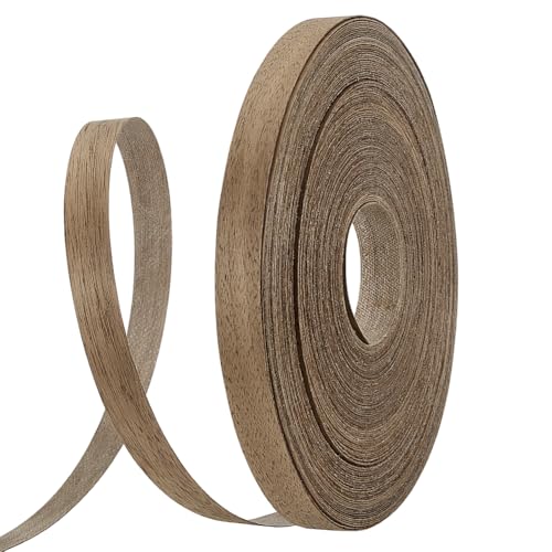 AHANDMAKER Kantenanleimung Aus Holzfurnier 15mm X 30M Holzfurnierkante Vorgeklebte Aufbügelbare Holzfurnierbandrolle Flexible Holzfurnierstreifen Zur Möbelrestaurierung Und Schrankreparatur von AHANDMAKER