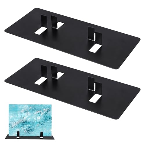 AHANDMAKER Metall-Ständer, rechteckige Tisch-Staffelei mit schwarzem Sockel, tragbarer Ständer für Bücher, Plaketten, Fotos, Platten, Sammlerstücke, Keramikfliesen, Dekoration, 2 Stück AHANDMAKER Metall-Ständer, rechteckige Tisch-Staffelei mit schwarzem Sockel, tragbarer Ständer für Bücher, Plaketten, Fotos, Platten, Sammlerstücke, Keramikfliesen, Dekoration, 2 Stück von AHANDMAKER