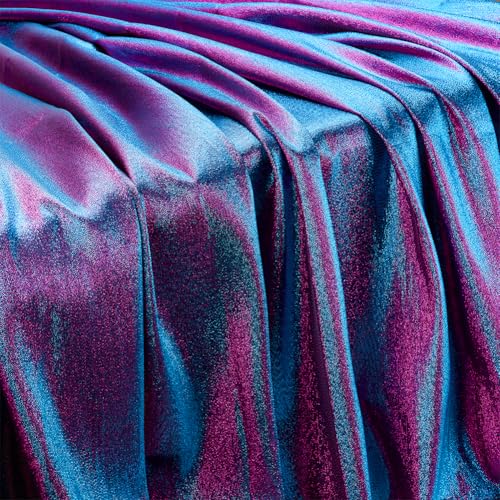 AHANDMAKER Mitternachtsblauer Stoff Mit Metallic Faden Farbwechsel 59" breiter Glänzender Satinstoff Zum Nähen von Tanzbekleidung Kostümen Und Kleidern Kleider 2.19 Yards AHANDMAKER Mitternachtsblauer Stoff Mit Metallic Faden Farbwechsel 59" breiter Glänzender Satinstoff Zum Nähen von Tanzbekleidung Kostümen Und Kleidern Kleider 2.19 Yards von AHANDMAKER