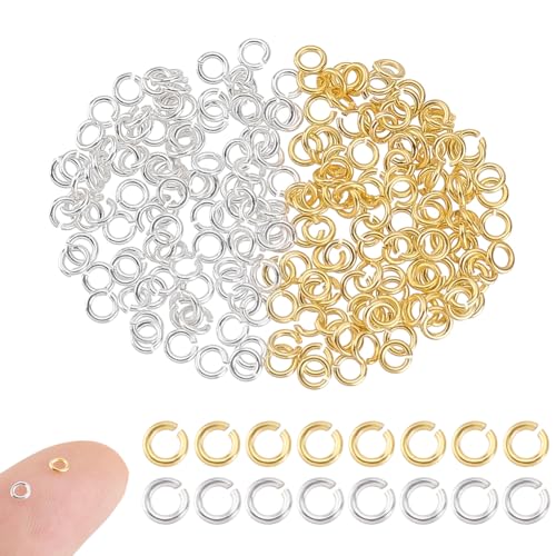 AHANDMAKER Offene Binderinge aus 925er-Sterlingsilber, 2,5 mm, goldfarben, silberfarben, Verbindungsringe für Schmuckherstellung, DIY, Halsketten, Armbänder, Ohrringe, Schlüsselanhänger, Handwerk, 200 AHANDMAKER Offene Binderinge aus 925er-Sterlingsilber, 2,5 mm, goldfarben, silberfarben, Verbindungsringe für Schmuckherstellung, DIY, Halsketten, Armbänder, Ohrringe, Schlüsselanhänger, Handwerk, 200 von AHANDMAKER