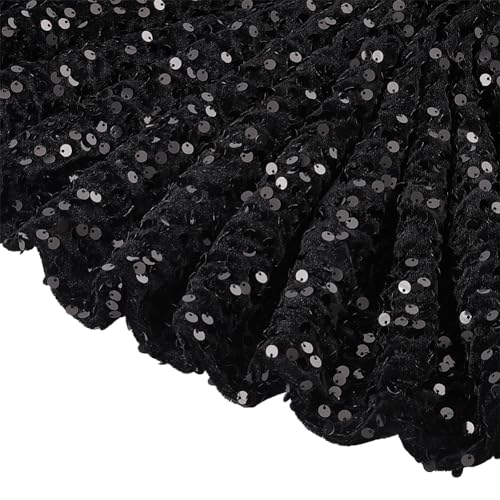 AHANDMAKER Paillettenstoff, Meterware, 2 Yard, Wendbarer Glitzerstoff, Polyesterstoff, Für Den Außenbereich, Paillettenstoff Zum Nähen von Kleidung, Kleidern, Kleidern, Schwarz AHANDMAKER Paillettenstoff, Meterware, 2 Yard, Wendbarer Glitzerstoff, Polyesterstoff, Für Den Außenbereich, Paillettenstoff Zum Nähen von Kleidung, Kleidern, Kleidern, Schwarz von AHANDMAKER