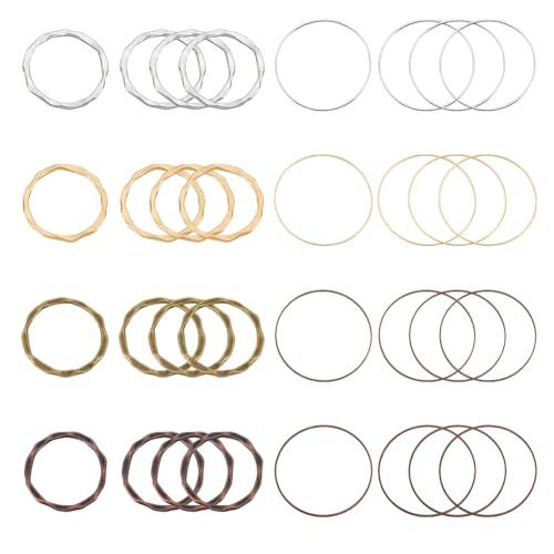 AHANDMAKER Runde Verbindungsringe in 4 Farben, tibetischer Stil, Messing-Rahmenglieder, Anhänger für Bastelarbeiten, Halsketten, Armbänder, Ohrringe, Schmuckherstellung, 160 Stück AHANDMAKER Runde Verbindungsringe in 4 Farben, tibetischer Stil, Messing-Rahmenglieder, Anhänger für Bastelarbeiten, Halsketten, Armbänder, Ohrringe, Schmuckherstellung, 160 Stück von AHANDMAKER