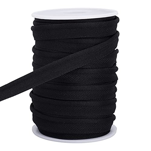 AHANDMAKER 20 Yards Paspelband Mit Kederschnur, Schwarzes Maxi-Paspel-Schrägband, Lippenkordel-Besatz Für Gurtband, Kleidungsstück, Nähen, Trimmen, Polster, 0.4 Zoll AHANDMAKER 20 Yards Paspelband Mit Kederschnur, Schwarzes Maxi-Paspel-Schrägband, Lippenkordel-Besatz Für Gurtband, Kleidungsstück, Nähen, Trimmen, Polster, 0.4 Zoll von AHANDMAKER