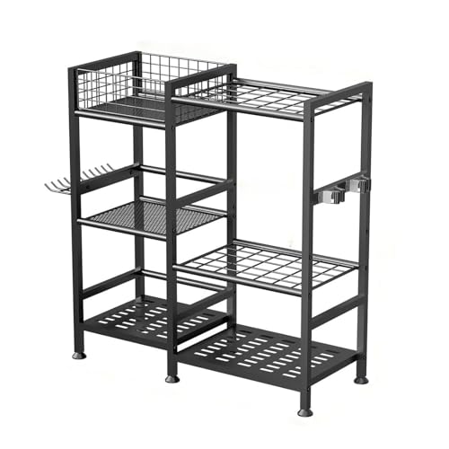 AHDFY Gartenwerkzeugregal, Gartengeräte Aufbewahrung, Garten-Werkzeug-Organizer mit Aufbewahrungshaken, Passen Sie Sich an Verschiedene Werkzeuge an,Black Tool Rack AHDFY Gartenwerkzeugregal, Gartengeräte Aufbewahrung, Garten-Werkzeug-Organizer mit Aufbewahrungshaken, Passen Sie Sich an Verschiedene Werkzeuge an,Black Tool Rack von AHDFY