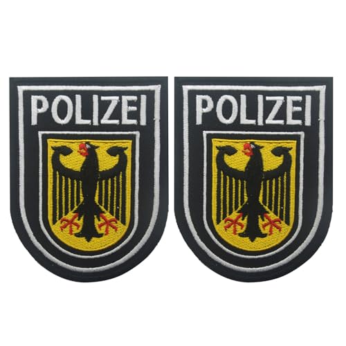 2 Stück Polizei Patch, Polizei, Bundespolizei Patch, Polizei-Aufnäher Für Offizier, Bundespolizei, Polizei Patch Klett, Polizei Aufkleber, Polizeimarke, Wachuniformen 2 Stück Polizei Patch, Polizei, Bundespolizei Patch, Polizei-Aufnäher Für Offizier, Bundespolizei, Polizei Patch Klett, Polizei Aufkleber, Polizeimarke, Wachuniformen von AHEJIOO