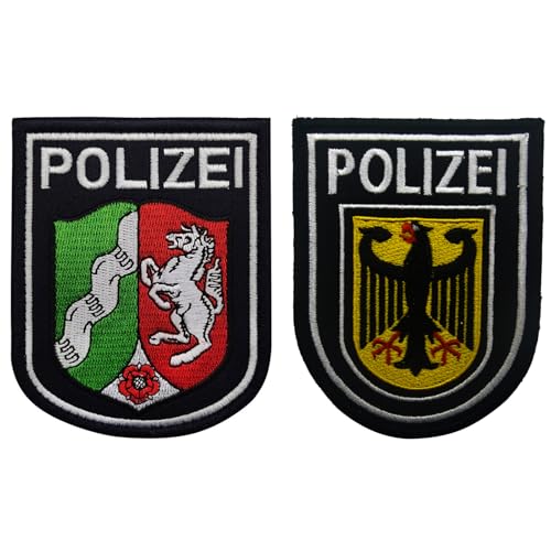 2 Stück Polizei Patch, Polizei, Bundespolizei Patch, Polizei-Aufnäher Für Offizier, Bundespolizei, Polizei Patch Klett, Polizei Aufkleber, Polizeimarke, Wachuniformen 2 Stück Polizei Patch, Polizei, Bundespolizei Patch, Polizei-Aufnäher Für Offizier, Bundespolizei, Polizei Patch Klett, Polizei Aufkleber, Polizeimarke, Wachuniformen von AHEJIOO