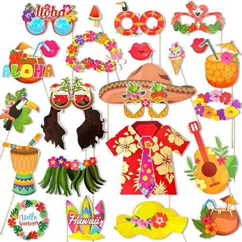 AHEJIOO 30 Stück Hawaii Dekoration Sommerparty Deko, Beach Party Deko, Fotobox Accessoires, Foto Booth Accessoires, Lustige Fotobox Requisiten für Beach Party, Sommer Fest und Geburtstagsfeiern AHEJIOO 30 Stück Hawaii Dekoration Sommerparty Deko, Beach Party Deko, Fotobox Accessoires, Foto Booth Accessoires, Lustige Fotobox Requisiten für Beach Party, Sommer Fest und Geburtstagsfeiern von AHEJIOO