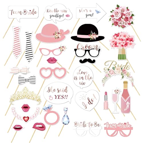 Fotobox Accessoires Hochzeit, 32 Stück Pinke Hochzeitsparty Deko, DIY Fotobox Zubehör für Standesamt Deko, Hochzeitsfotobox, Fotoaufgaben Hochzeit, Foto Booth Props für Hochzeitsdeko Fotobox Accessoires Hochzeit, 32 Stück Pinke Hochzeitsparty Deko, DIY Fotobox Zubehör für Standesamt Deko, Hochzeitsfotobox, Fotoaufgaben Hochzeit, Foto Booth Props für Hochzeitsdeko von AHEJIOO