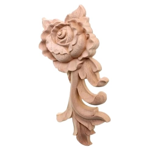 AHIOJEGX Holzornamente für Möbel Blumenholz geschnitzter Aufkleber, Eckapplikationen, Rahmen, Wand, Türen, Möbel, Holzschnitzerei, dekorative Holzfiguren, Kunsthandwerk(Left,1PC) von AHIOJEGX