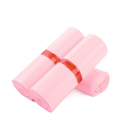AHIOJEGX Versandtaschen 50 Stück PE Poly Mailer Versandtasche Express Box Kleidung T-Shirt Umschlag Kunststoff Kleid Handschuhe Müll Klebebeutel(Baby Pink,38x52cm) von AHIOJEGX