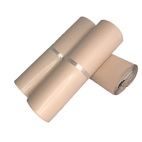 AHIOJEGX Versandtaschen 50 Stück PE Poly Mailer Versandtasche Express Box Kleidung T-Shirt Umschlag Kunststoff Kleid Handschuhe Müll Klebebeutel(Coffee,35x45cm) von AHIOJEGX