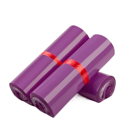 AHIOJEGX Versandtaschen 50 Stück PE Poly Mailer Versandtasche Express Box Kleidung T-Shirt Umschlag Kunststoff Kleid Handschuhe Müll Klebebeutel(Deep Purple,28x42cm) von AHIOJEGX