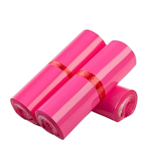 AHIOJEGX Versandtaschen 50 Stück PE Poly Mailer Versandtasche Express Box Kleidung T-Shirt Umschlag Kunststoff Kleid Handschuhe Müll Klebebeutel(Rose,40x55cm) von AHIOJEGX