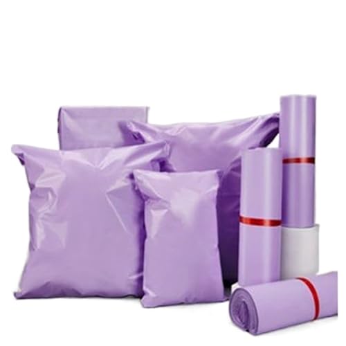 AHIOJEGX Versandtaschen 50 Stück Violette Kurier-Versandtaschen, Verpackungspaket, Selbstklebender Versandumschlag aus Kunststoff, Postbeutel, Versand(25x35cm 50pcs) von AHIOJEGX