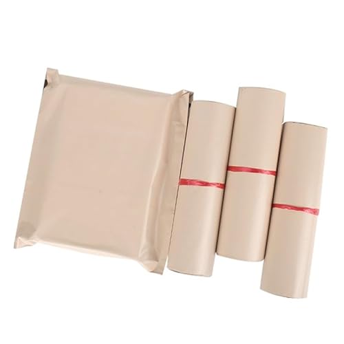 AHIOJEGX Versandtaschen 50 Teile/Paket Beige wasserdichte Mail Taschen Poly Umschlag Verpackung Kleidung Express Tasche Mailer Post Versand Taschen(28x42CM 50Pcs) von AHIOJEGX