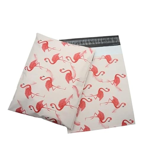 AHIOJEGX Versandtaschen 50 Teile/Paket Post Taschen Flamingo Verdickte Logistik Verpackung Tasche Umschlag Taschen Cartoon Kurier Tasche Personalisierte Druck Tasche(32x45cm 50pcs) von AHIOJEGX