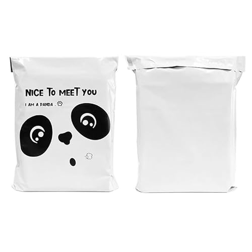 AHIOJEGX Versandtaschen 50 Teile/los Weiß Kunststoff Kurier Umschlag Niedlichen Tier Gedruckt Versand Taschen wasserdichte Verpackung Mailing Taschen Business Geschenk Beutel(38x52cm) von AHIOJEGX
