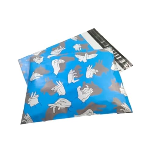 AHIOJEGX Versandtaschen 50 Teile/lose Mail Sack Taschen Verpackung Tasche wasserdichte Umschlag Giraffe Taschen 10 * 13 Zoll Kurier Tasche Bedrucken Logo Tasche(25.5X37cm 50pcs-04) von AHIOJEGX